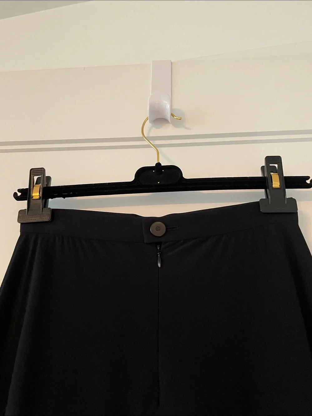 CHANEL Authentic Black Maxi Skirt with Fluid A-Line Draping